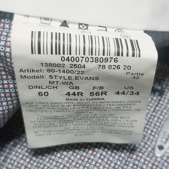 Brax Evans Pants Men Size 60 Slate Blue Luxury Chino Kapok Pima (44x34) NWT New - Picture 6 of 7